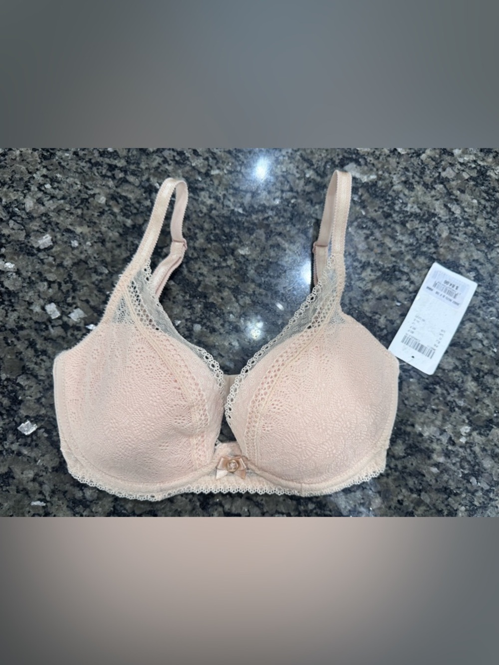 Chantelle Festivité Lace Plunge Bra Nude Blush 30 DDD - Picture 4 of 6
